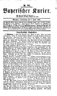Bayerischer Kurier Donnerstag 8. April 1858