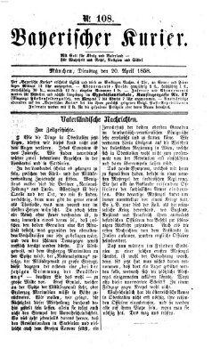 Bayerischer Kurier Dienstag 20. April 1858