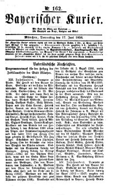 Bayerischer Kurier Donnerstag 17. Juni 1858