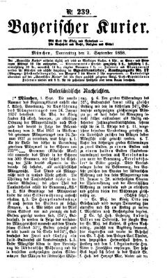 Bayerischer Kurier Donnerstag 2. September 1858