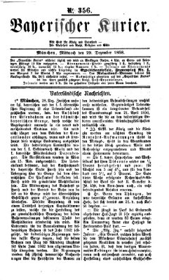 Bayerischer Kurier Mittwoch 29. Dezember 1858