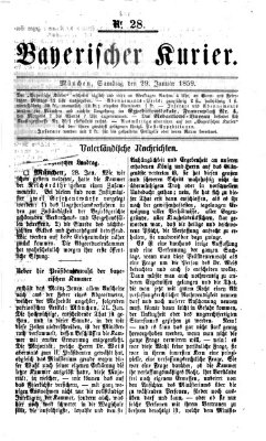 Bayerischer Kurier Samstag 29. Januar 1859