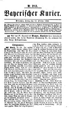 Bayerischer Kurier Freitag 14. Oktober 1859