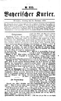 Bayerischer Kurier Dienstag 22. November 1859