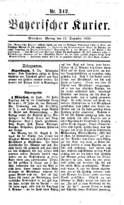 Bayerischer Kurier Montag 12. Dezember 1859