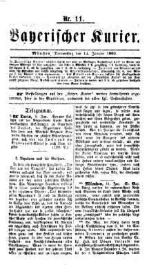 Bayerischer Kurier Donnerstag 12. Januar 1860