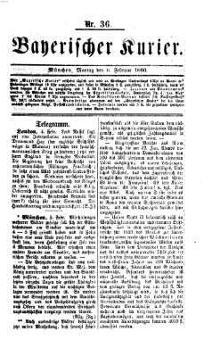 Bayerischer Kurier Montag 6. Februar 1860