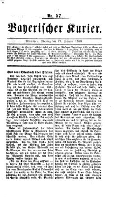 Bayerischer Kurier Montag 27. Februar 1860