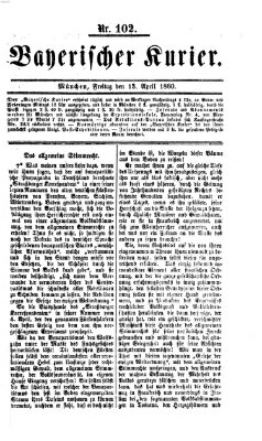 Bayerischer Kurier Freitag 13. April 1860