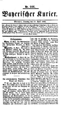 Bayerischer Kurier Dienstag 17. April 1860