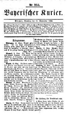 Bayerischer Kurier Samstag 15. September 1860