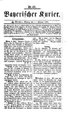 Bayerischer Kurier Montag 11. Februar 1861