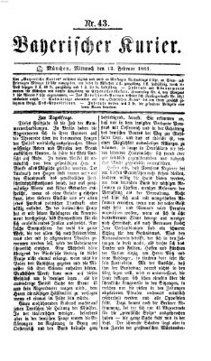 Bayerischer Kurier Mittwoch 13. Februar 1861