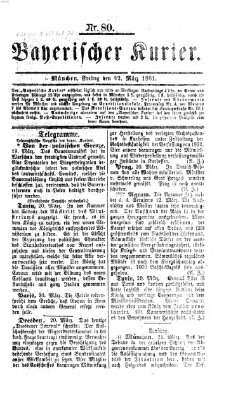 Bayerischer Kurier Freitag 22. März 1861