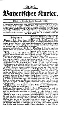 Bayerischer Kurier Sonntag 8. September 1861