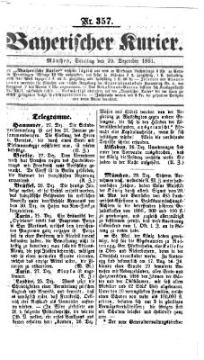 Bayerischer Kurier Sonntag 29. Dezember 1861