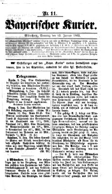 Bayerischer Kurier Sonntag 12. Januar 1862