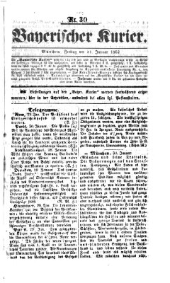 Bayerischer Kurier Freitag 31. Januar 1862