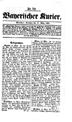Bayerischer Kurier Samstag 15. März 1862