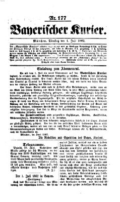 Bayerischer Kurier Dienstag 1. Juli 1862