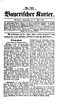 Bayerischer Kurier Donnerstag 17. Juli 1862