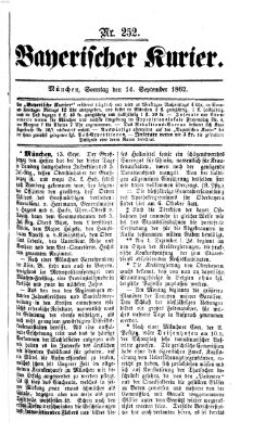 Bayerischer Kurier Sonntag 14. September 1862