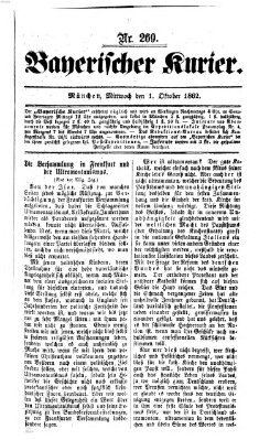 Bayerischer Kurier Mittwoch 1. Oktober 1862