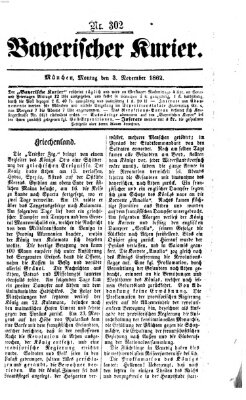Bayerischer Kurier Montag 3. November 1862