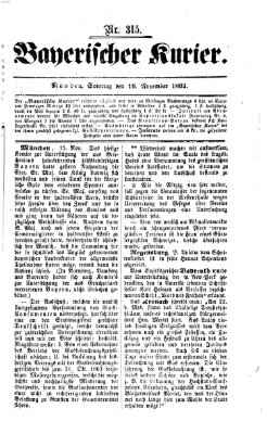 Bayerischer Kurier Sonntag 16. November 1862