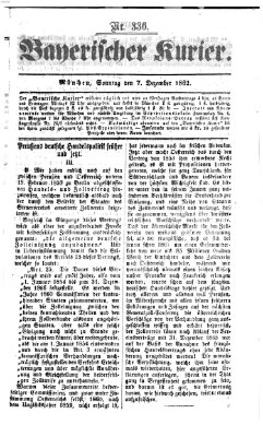 Bayerischer Kurier Sonntag 7. Dezember 1862