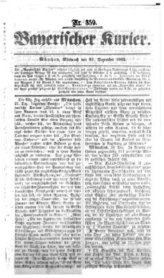 Bayerischer Kurier Mittwoch 31. Dezember 1862