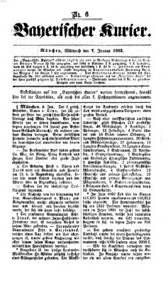 Bayerischer Kurier Mittwoch 7. Januar 1863