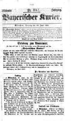 Bayerischer Kurier Sonntag 28. Juni 1863