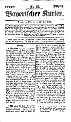 Bayerischer Kurier Mittwoch 22. Juli 1863