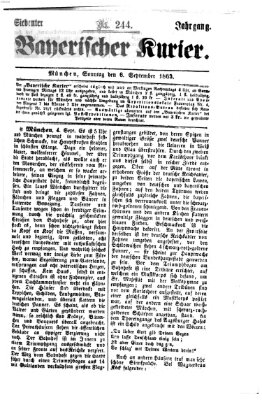 Bayerischer Kurier Sonntag 6. September 1863
