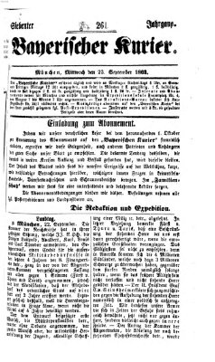 Bayerischer Kurier Mittwoch 23. September 1863