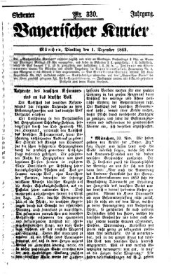 Bayerischer Kurier Dienstag 1. Dezember 1863