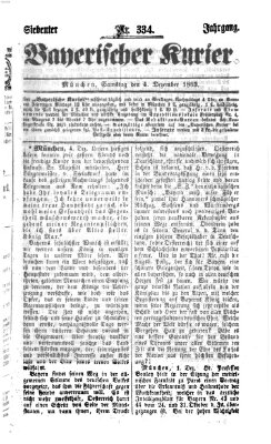 Bayerischer Kurier Samstag 5. Dezember 1863