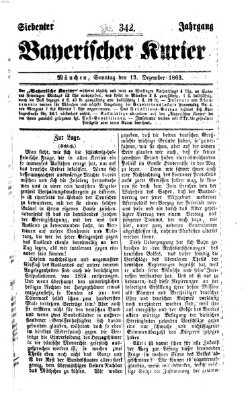 Bayerischer Kurier Sonntag 13. Dezember 1863