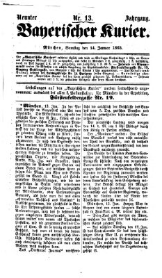 Bayerischer Kurier Samstag 14. Januar 1865