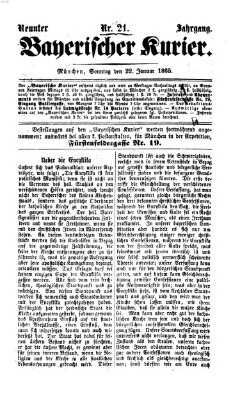 Bayerischer Kurier Sonntag 22. Januar 1865