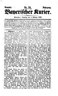 Bayerischer Kurier Samstag 4. Februar 1865