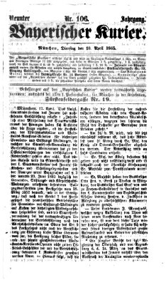 Bayerischer Kurier Dienstag 18. April 1865
