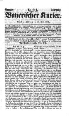 Bayerischer Kurier Mittwoch 26. April 1865