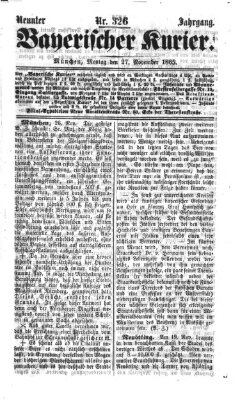 Bayerischer Kurier Montag 27. November 1865