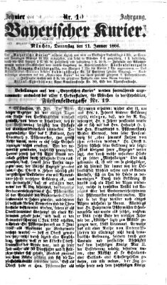 Bayerischer Kurier Donnerstag 11. Januar 1866