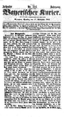Bayerischer Kurier Samstag 17. November 1866