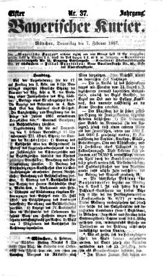 Bayerischer Kurier Donnerstag 7. Februar 1867