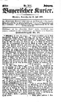 Bayerischer Kurier Donnerstag 25. Juli 1867
