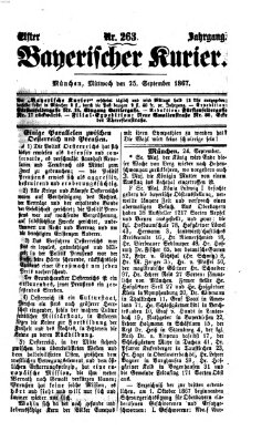 Bayerischer Kurier Mittwoch 25. September 1867